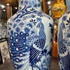 Lọ hoa H60cm Chim hoa men lam [GỐM SỨ BÁT TRÀNG]