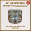Bát hương (KHÔNG ĐẾ) men rạn nổi Bát Tràng vẽ Vàng 24K [GỐM SỨ BÁT TRÀNG]