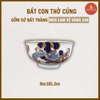 Bát thờ men lam vẽ vàng [GỐM SỨ BÁT TRÀNG]