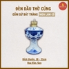 Đèn dầu sen men lam cổ [GỐM SỨ BÁT TRÀNG]