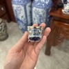 Kỷ chén cong men lam cổ vẽ vàng  [GỐM SỨ BÁT TRÀNG]