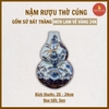 Nậm rượu thờ men lam cổ vẽ vàng [GỐM SỨ BÁT TRÀNG]