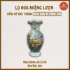 Lọ hoa miệng lượn men rạn nổi vẽ Vàng 24K [GỐM SỨ BÁT TRÀNG]