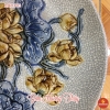 Mâm bồng men rạn đắp nổi vẽ sen phi 23