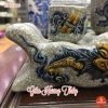 Kỷ ngai 3 chén vẽ rồng