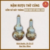 Nậm thờ men rạn nổi Bát Tràng Vẽ Vàng 24K [GỐM SỨ BÁT TRÀNG]