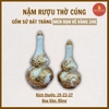 Nậm thờ men rạn nổi Bát Tràng Vẽ Vàng 24K [GỐM SỨ BÁT TRÀNG]