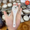 Thìa cơm men kem vẽ đào hồng
