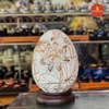 Trứng Tài Lộc H25 Sen Cá Nổi nền Trắng Vẽ Vàng 24K