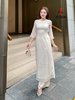 ct406-ao-dai-cach-tan-4-ta-mau-trang-von-theu-dao-khue-co-tron-tay-lo