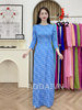 ao-dai-gam-g22-mau-xanh-elai-co-tron-tay-bong-dinh-hat-ngoc