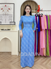 ao-dai-gam-g22-mau-xanh-elai-co-tron-tay-bong-dinh-hat-ngoc