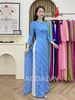 ao-dai-gam-g22-mau-xanh-elai-co-tron-tay-bong-dinh-hat-ngoc