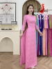 ao-dai-gam-g23-mau-hong-phan-co-tron-tay-bong-nhe-dinh-hat-ngoc