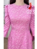 ao-dai-gam-g23-mau-hong-phan-co-tron-tay-bong-nhe-dinh-hat-ngoc