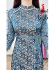 ao-dai-gam-g35-mau-xanh-co-vit-co-cao-2cm-tay-lo-dinh-hat-ngoc