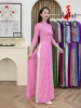 ao-dai-gam-g40-mau-hong-phan-co-cao-2cm-tay-lo-dinh-hat-ngoc