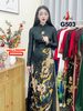 g503-ao-dai-gam-mau-den-co-truyen-thong-tay-dai-in-hoa-tiet-hoa-sen-chim-hac