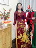 g504-ao-dai-gam-mau-do-do-co-tron-tay-dai-in-hoa-tiet-chim-cong-vang