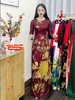 g504-ao-dai-gam-mau-do-do-co-tron-tay-dai-in-hoa-tiet-chim-cong-vang