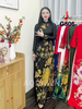 g506-ao-dai-gam-mau-den-co-cao-truyen-thong-tay-dai-in-hoa-tiet-chim-cong-vang-r