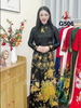 g506-ao-dai-gam-mau-den-co-cao-truyen-thong-tay-dai-in-hoa-tiet-chim-cong-vang-r