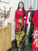 g507-ao-dai-gam-mau-do-co-tron-tay-lo-in-hoa-tiet-hoa-sen-vang
