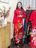 g509-ao-dai-gam-mau-do-co-cao-2cm-tay-dai-in-hoa-xuan-dep