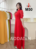 m50-ao-dai-thiet-ke-mau-do-co-cao-2cm-tay-bong-voan-to-mem