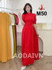 m50-ao-dai-thiet-ke-mau-do-co-cao-2cm-tay-bong-voan-to-mem