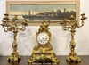 Bộ đồng hồ để bàn Pháp phong cách Louis XV