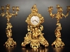 Bộ đồng hồ cổ Pháp phong cách nghệ thuật cổ điển Rococo