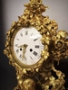 Bộ đồng hồ cổ Pháp phong cách nghệ thuật cổ điển Rococo
