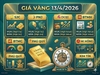 Giá vàng SJC, PNJ, BTMC, Phú Quý, Doji, BTMH, Mi Hồng, Kim Tín 13/4/2026