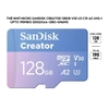 Thẻ nhớ micro SanDisk Creator 128GB V30 U3 C10 A2 UHS-I upto 190MB/s