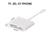 ĐẦU ĐỌC THẺ 3 IN 1 TF, SD, CF CHO IPHONE, IPAD