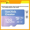Thẻ nhớ micro SanDisk Creator 128GB V30 U3 C10 A2 UHS-I upto 190MB/s