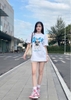 TEE WHOAU WHITE BLUE