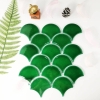 Gạch mosaic vẩy cá gốm men rạn xanh lá 290*274*6,5mm