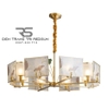 Đèn Chùm Phòng Khách Hiện Đại Phong Cách Indochine Choá Thuỷ Tinh IDC-003