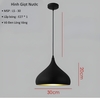 CHAO ĐÈN THẢ ĐƠN VỎ ĐEN LÒNG VÀNG HÌNH GIỌT NƯỚC - BÓNG E27*1 - M: LS - 30