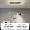 BỘ THẢ BÀN ĂN DECOR HÌNH 2 CHỮ C DÀI 100 CM MÀU ĐEN, CÔNG SUẤT 40W, ÁNH SÁNG 3 MÀU, HIỆU ỨNG NGÔI SAO CHIẾU NGƯỢC, MÃ SẢN PHẨM : CY 6001