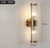 ĐÈN TƯỜNG NỘI THẤT THÂN VÀNG PHA LÊ - BÓNG E14*2 - M: A36 - 5043