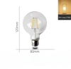 BÓNG LED SỢI EDISON VỎ TRẮNG - LED SỢI 4W - VÀNG 3000K - G80/4W
