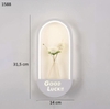 ĐÈN TƯỜNG NỘI THẤT HÌNH BẦU DỤC OVAL, TRANG TRÍ BÌNH HOA NHỎ , CHỮ GOOD LUCK VỎ TRẮNG - CÔNG SUẤT 12W - ĐA MÀU - M: 1588