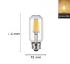 BÓNG LED SỢI EDISON VỎ TRẮNG - 6W LED SỢI EDISON - VÀNG 2700k - T45 / 6W