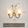 ĐÈN TƯỜNG NỘI THẤT HÌNH 2 HOA LOA KÈN QUAY LÊN - BÓNG E14*2 - M: 8095/2