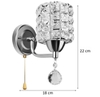 ĐÈN TƯỜNG NỘI THẤT THÂN SẮT CHAO THỦY TINH MÀU TRẮNG VÀ VÀNG - BÓNG E27*1 - M: 2904
