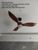 Quạt trần 3 cánh gỗ có đèn màu nâu nhạt, công suất 60w, sải cánh 1320 mm, Mã sản phẩm: 139A