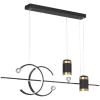 BỘ THẢ BÀN ĂN DECOR HÌNH 2 CHỮ C DÀI 100 CM MÀU ĐEN, CÔNG SUẤT 40W, ÁNH SÁNG 3 MÀU, HIỆU ỨNG NGÔI SAO CHIẾU NGƯỢC, MÃ SẢN PHẨM : CY 6001